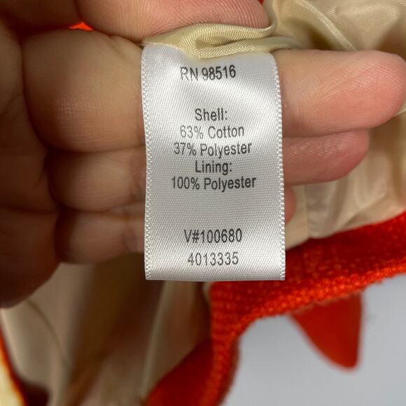 Coldwater Creek, Size 16, Red Textured Lightweight Jacket, Iridescent Buttons - Picture 3 of 8